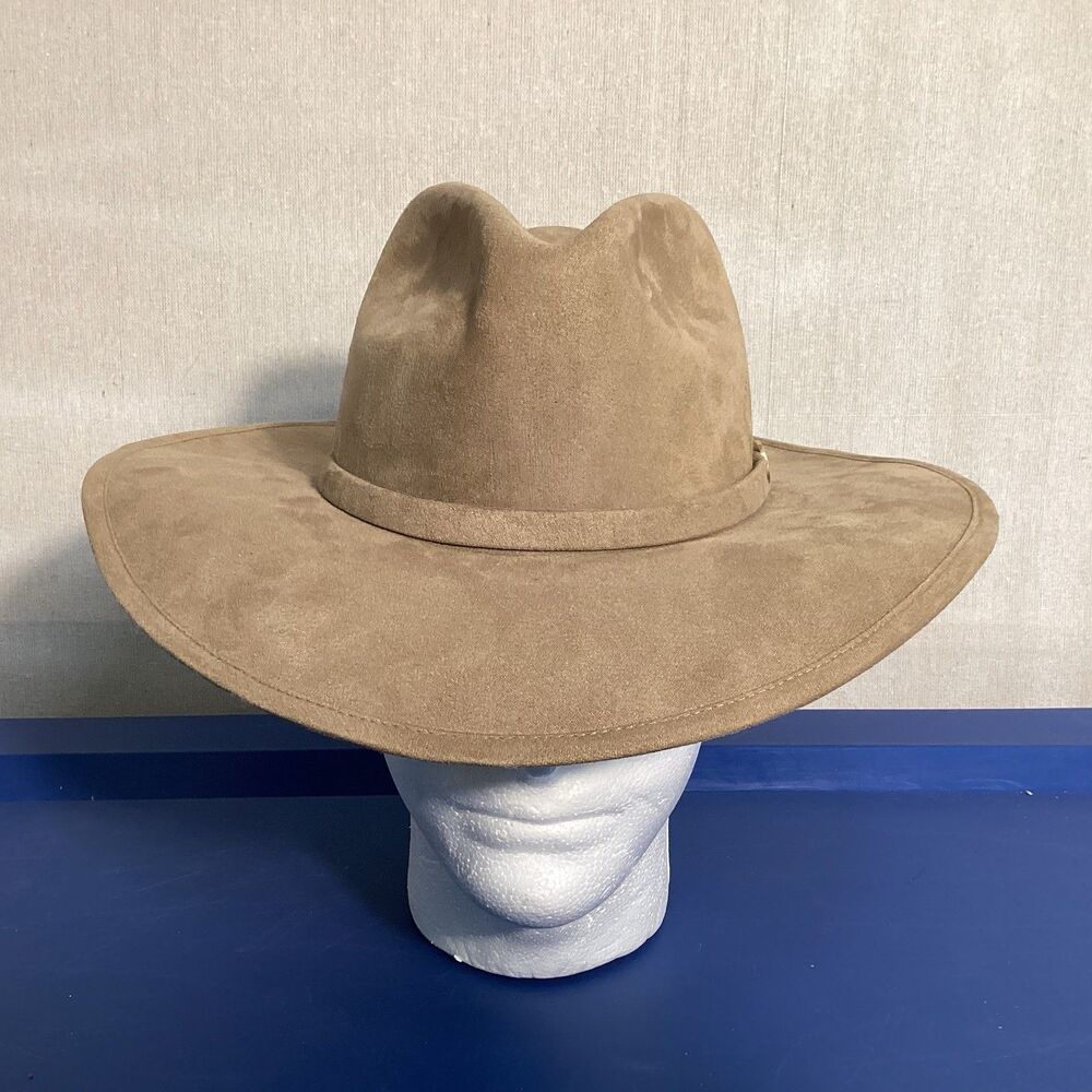 Medina sombreros men’s hat sz M suede beige